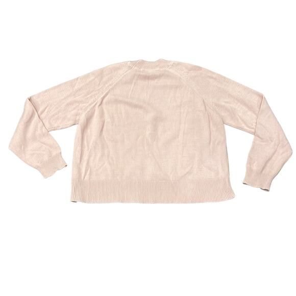 Daily Ritual Women's Cotton Mock Neck Sweater Pastel Pink Size XXL - Picture 3 of 7